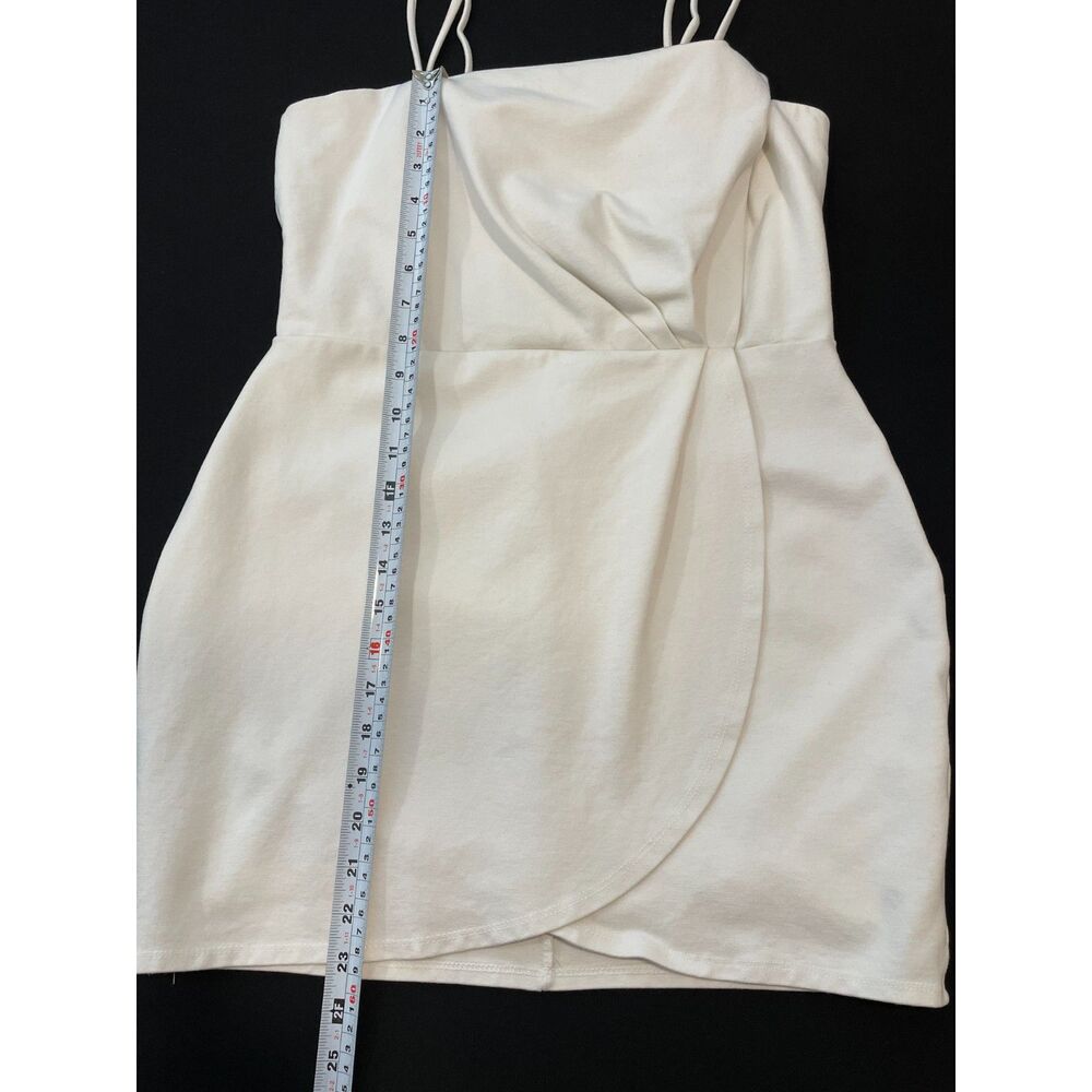 ~ Lulu's Lg Cocktail Mini Dress White Bodycon Hoco Dance Semi-Formal Stretch - Picture 5 of 13